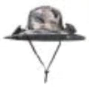 Camouflage-patterned hat on a white background