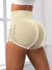 Scrunch butt lifting high-waisted yoga shorts
