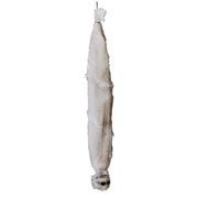 White ruffled parasol on a white background