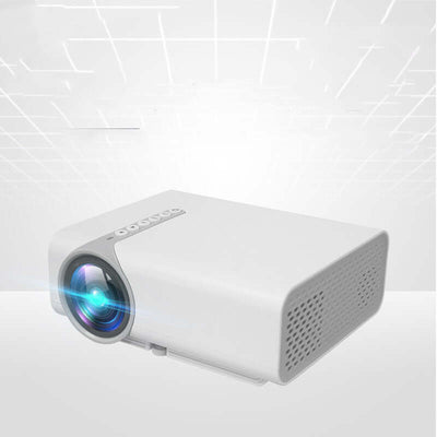 White projector on a light gray background