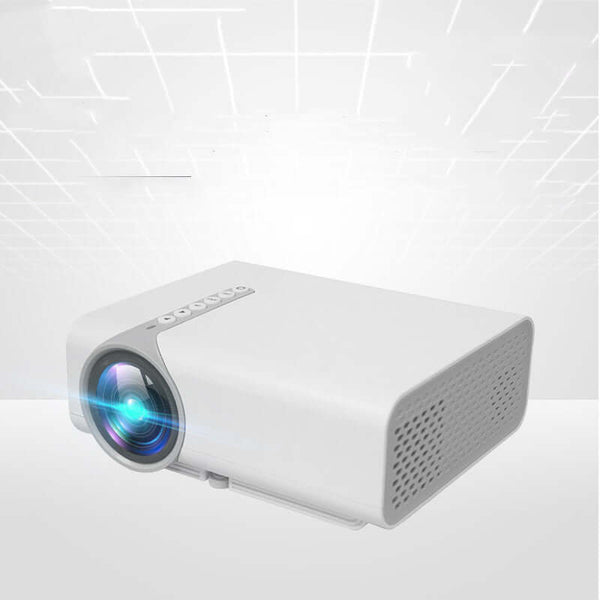White projector on a light gray background