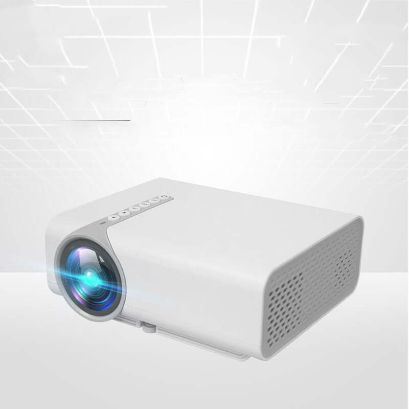White projector on a light gray background