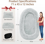 Human Size Thick Memory Foam Dog Bed for Ultimate Comfort and Support