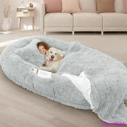 Human Size Thick Memory Foam Dog Bed for Ultimate Comfort and Support