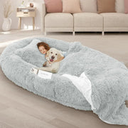 Human Size Thick Memory Foam Dog Bed for Ultimate Comfort and Support