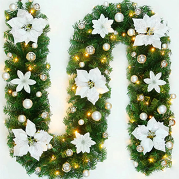 2.7M 5-Color Christmas Garland Decoration for Holiday Home Decor