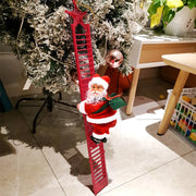 Electric Climbing Ladder Santa Claus with Music & LED Lights