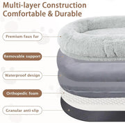 Human Size Thick Memory Foam Dog Bed for Ultimate Comfort and Support