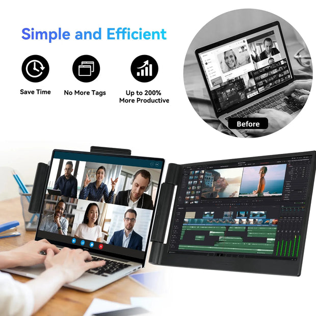 14.1 FHD IPS Laptop Screen Extender