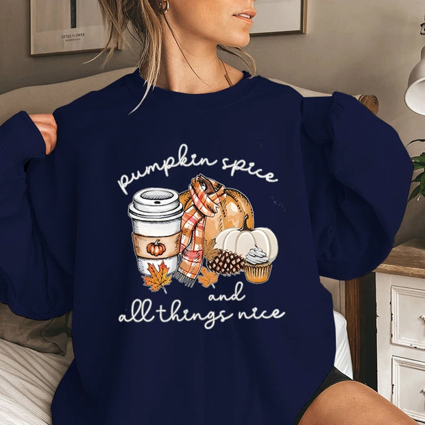 Pumpkin Spice Sweater for Women - Fall Sweatshirt For Autumn Vibes