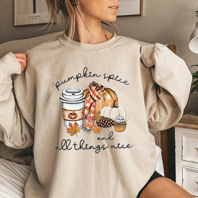 Pumpkin Spice Sweater for Women - Fall Sweatshirt For Autumn Vibes