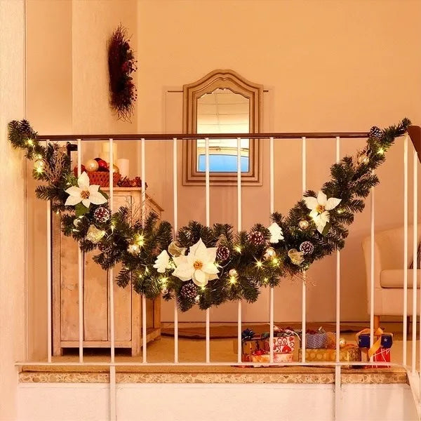 2.7M 5-Color Christmas Garland Decoration for Holiday Home Decor