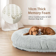 Human Size Thick Memory Foam Dog Bed for Ultimate Comfort and Support