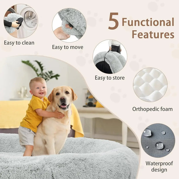 Human Size Thick Memory Foam Dog Bed for Ultimate Comfort and Support