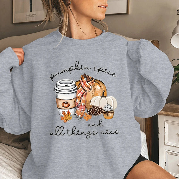 Pumpkin Spice Sweater for Women - Fall Sweatshirt For Autumn Vibes