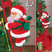Electric Climbing Ladder Santa Claus with Music & LED Lights