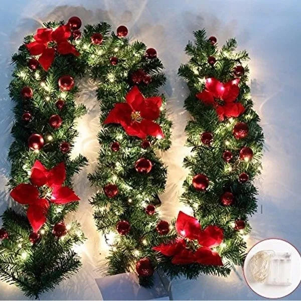 2.7M 5-Color Christmas Garland Decoration for Holiday Home Decor