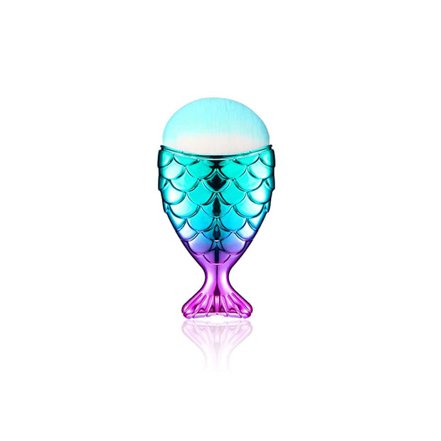 Mermaid-style egg-shaped product with blue and purple gradient on a white background