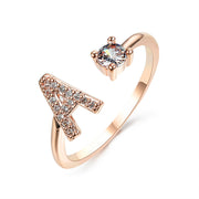Alphabet Initial Letter Ring for Women - One Size Fashion Jewelry