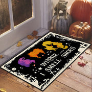 Halloween Porch Skull Doormat For Entryway- Absorbent Door Mat