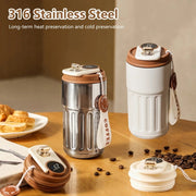 Smart Digital Thermal Bottle with LCD Display for Portable Coffee and Tea
