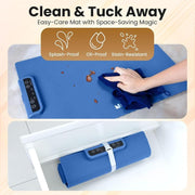 Electric warming tray section has light background