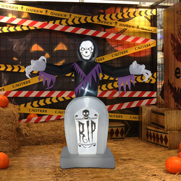 6ft Inflatable Grim Reaper - Spook Your Neighbors This Halloween