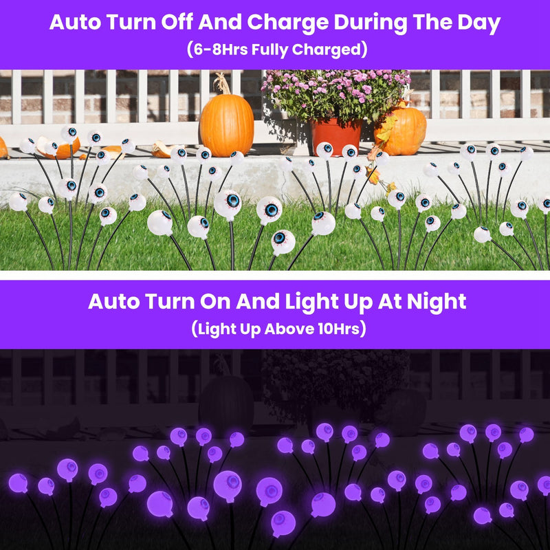 Solar Eyeball Lights Halloween Decor- 2pk