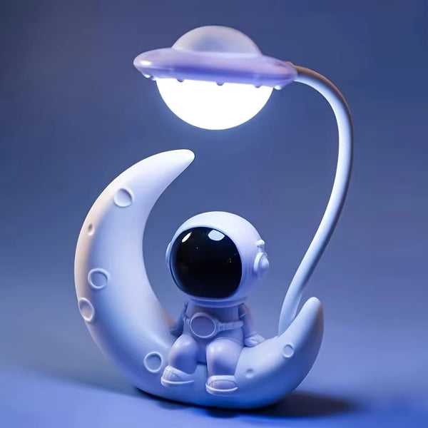 Creative Moon Astronaut Nightlight - Transform Your Space with a Magical LED Desk Lamp, Perfect for Bedrooms
