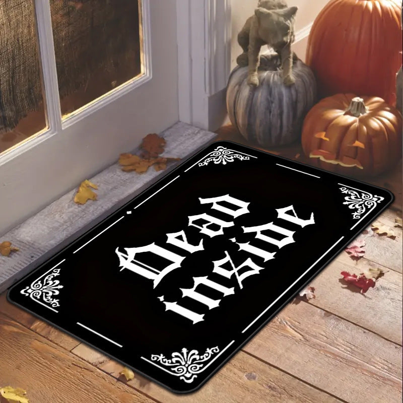 Halloween Porch Doormat Skull Entry Door Absorbent Door Mat