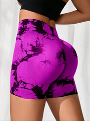 Seamless High-Waist Tie-Dye Yoga Pants for Ultimate Comfort and Hip-Lifting Style