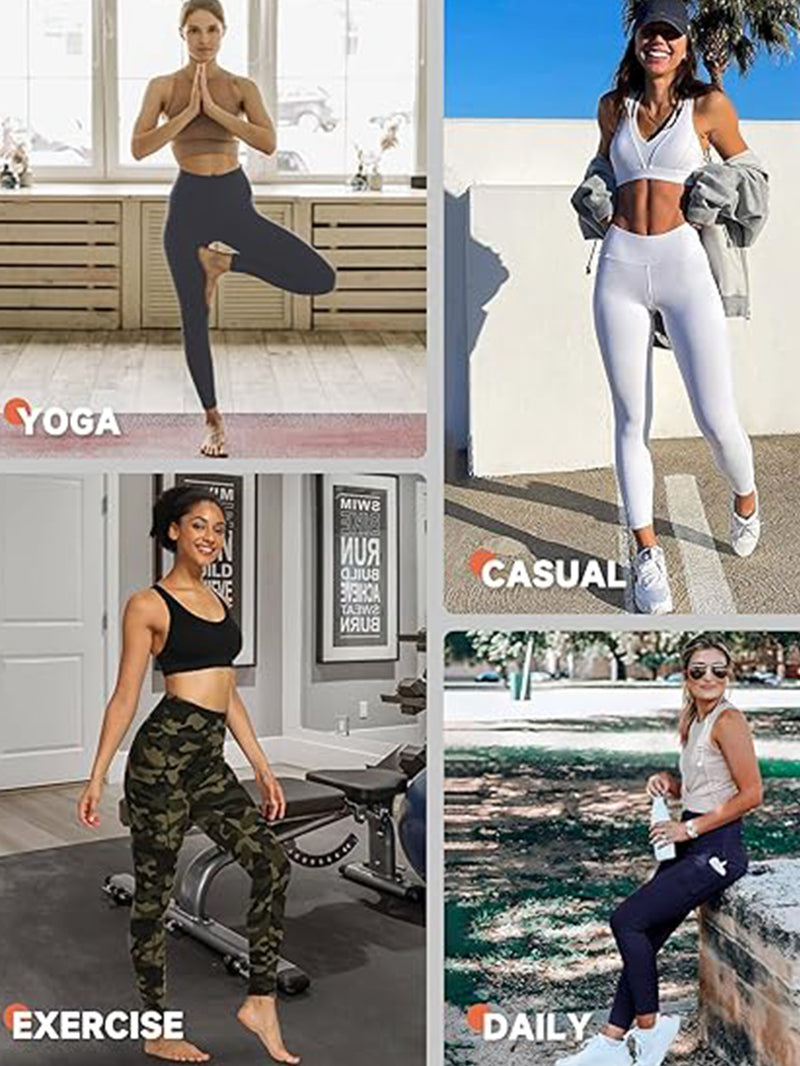 Cropped High-Rise Print Leggings - 3-Piece Set for Bold Style & Unmatched Comfort