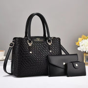 Always I Love You Woven Texture 3-Piece Bag Set - Stylish & Functional Luggage for Every Adventure