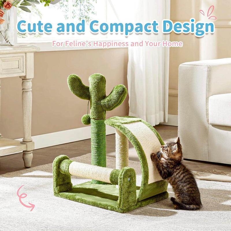 Cactus Cat Scratching Post - Natural Sisal Rope, Easy Assembly, Eco-Friendly Fun for Your Feline Friend!