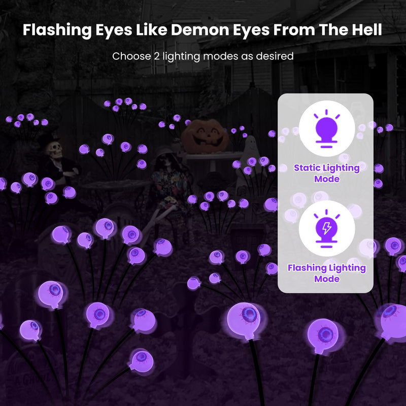 Solar Eyeball Lights Halloween Decor- 2pk