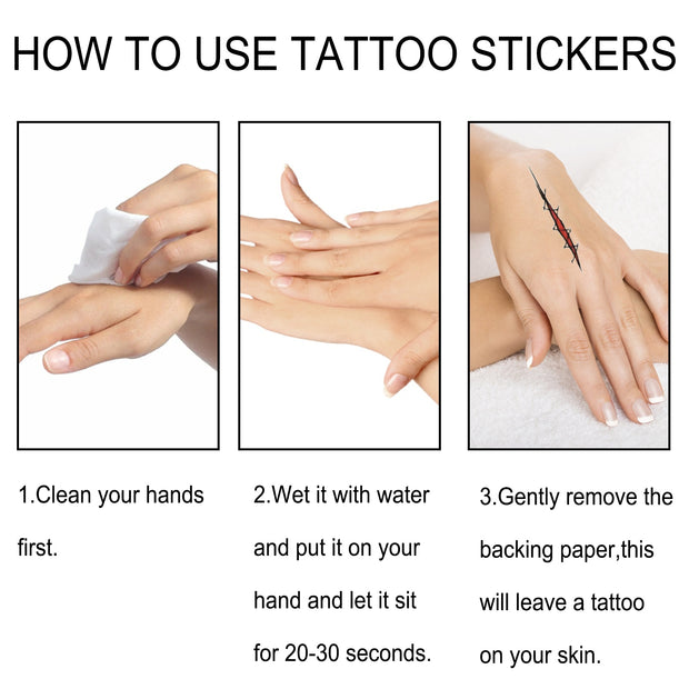 Halloween Horror Party Mouth Tattoo Stickers - Transform Your Look with Bold Makeup Decorations for Spooky Celebrations