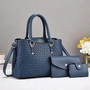 Always I Love You Woven Texture 3-Piece Bag Set - Stylish & Functional Luggage for Every Adventure