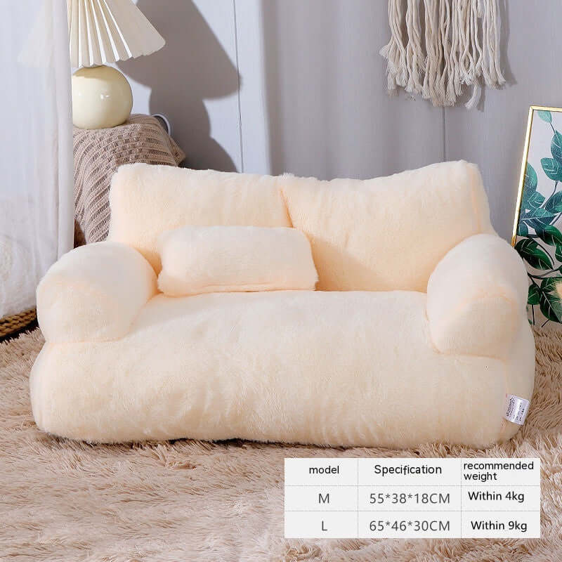 Cozy Flannel Pet Sofa - Large, Stylish Retreat for Your Pet's Ultimate Comfort and Warmth