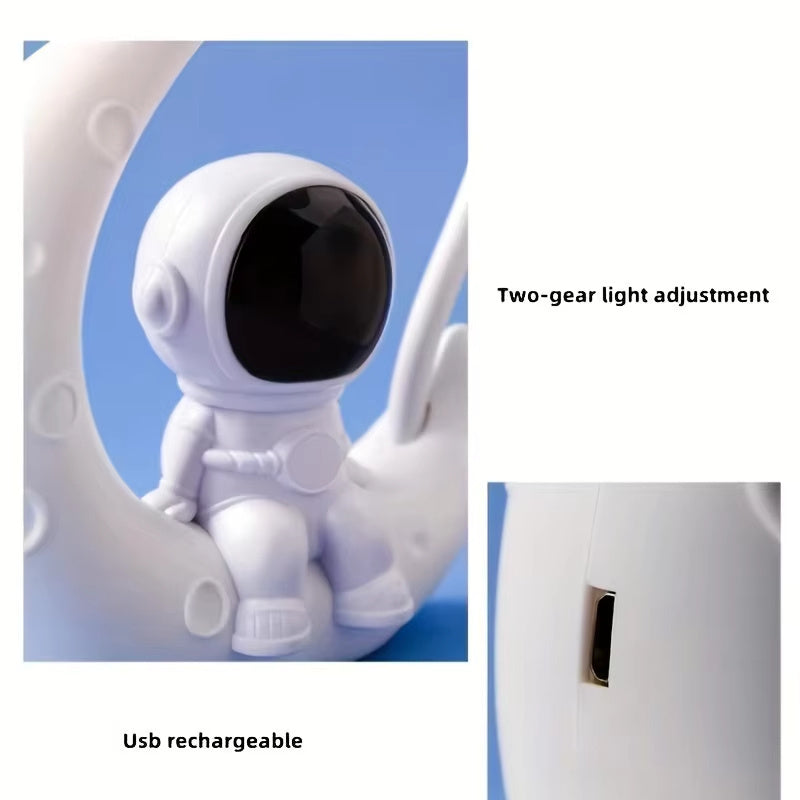 Creative Moon Astronaut Nightlight - Transform Your Space with a Magical LED Desk Lamp, Perfect for Bedrooms