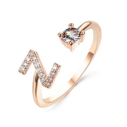 Alphabet Initial Letter Ring for Women - One Size Fashion Jewelry