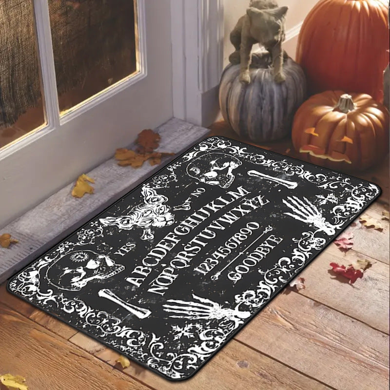 Halloween Porch Doormat Skull Entry Door Absorbent Door Mat