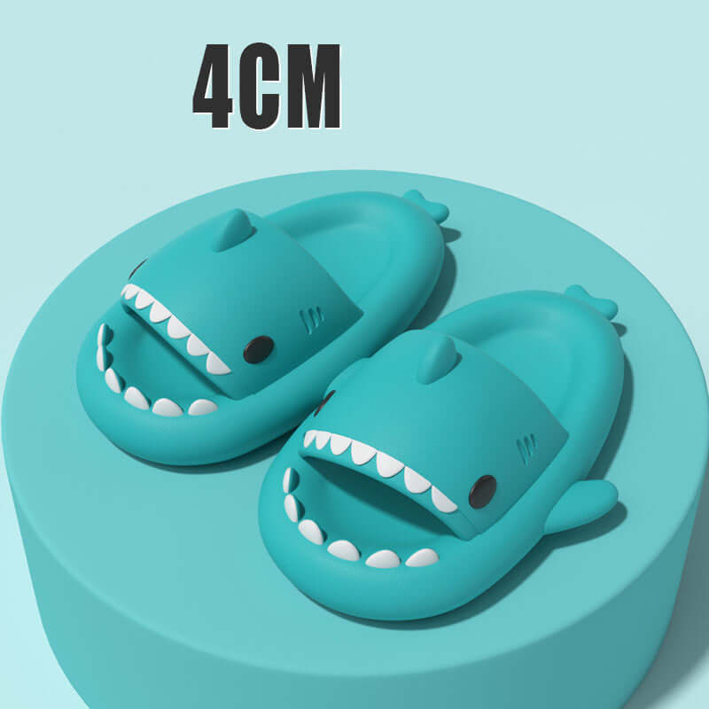 Fun cartoon shark slippers for adults, featuring a cute design and soft, comfortable fit, perfect for indoor or outdoor wear.