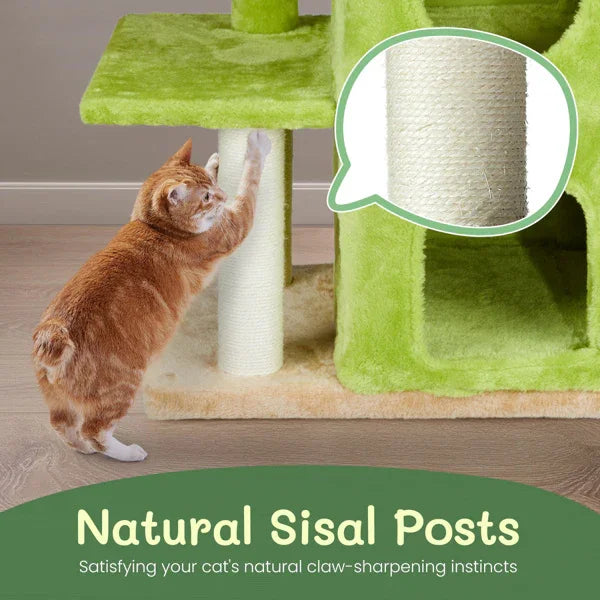 Cozy Cat Haven: 3-Inch Double-Layer Hammock in Vibrant Yellow-Green - Elevate Your Cat's Comfort & Playtime!
