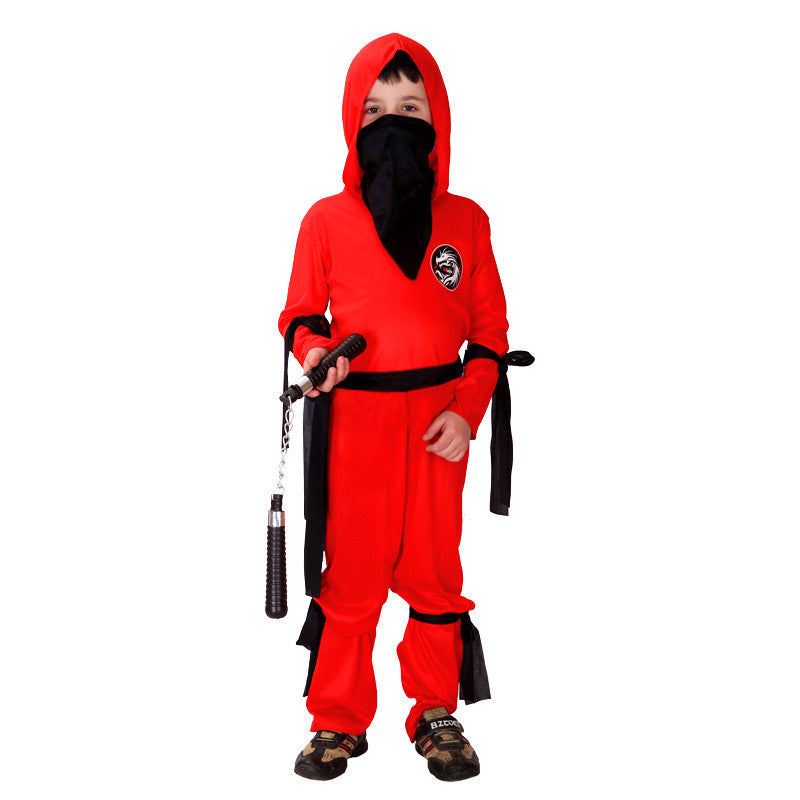 Red Dragon Ninja Costume for Kids - Unleash Their Inner Hero with a Fearless Adventure Awaits!
