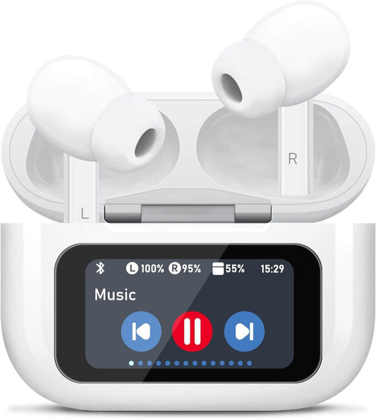Ultra-Comfort Wireless Earbuds - 5.4 Bluetooth, Touch Control, ANC/ENC Noise Cancelling & Microphone for Ultimate Sound on Any Device