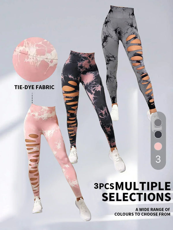Glamour Fit High Waist Tie Dye Leggings - Sculpt & Control for Empowered Workouts