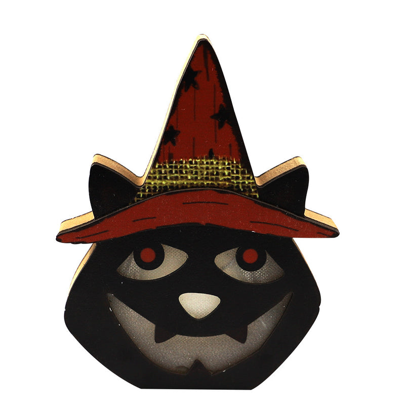 Creative Wooden Pumpkin Lamp for Halloween Enthusiasts – Perfect for Spooky Decor!