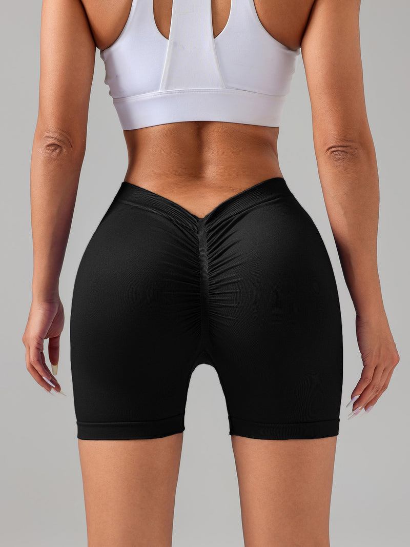 V-Shape Scrunch High-Rise Gym Shorts for Women - Elevate Your Workout with Seamless Comfort and Style!