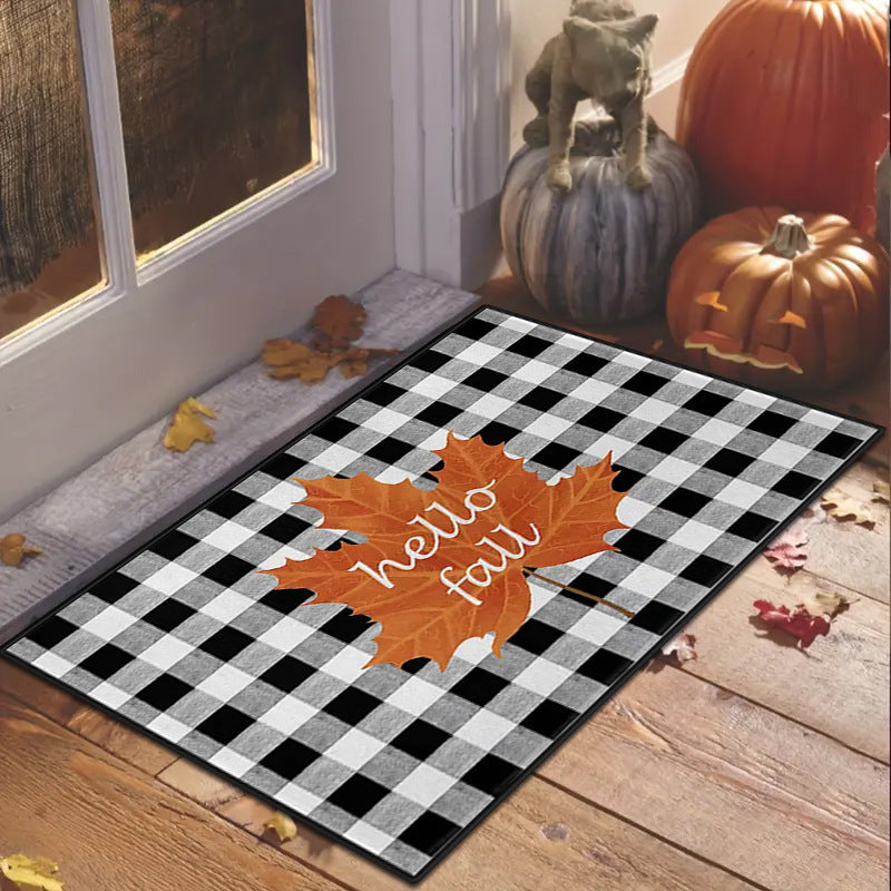 Halloween Porch Doormat Skull Entry Door Absorbent Door Mat