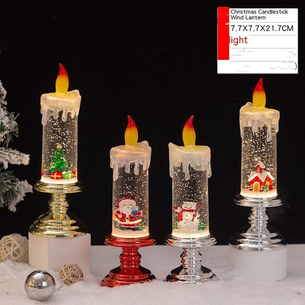 Christmas Candle Light for Desktop - Decorative LED Holiday Centerpiece